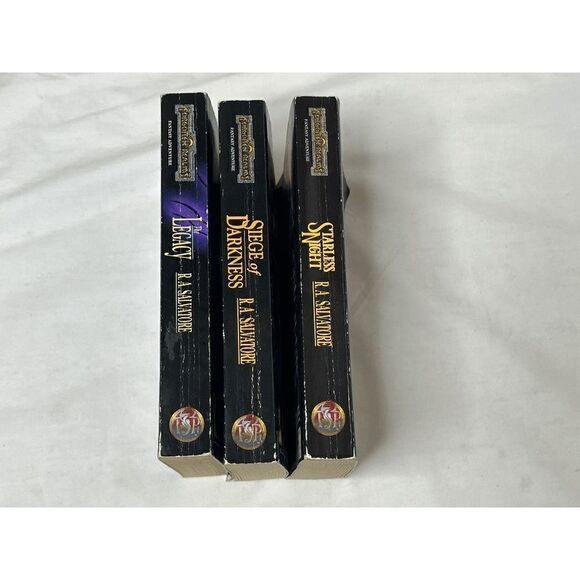 Legacy of the Drow 3 books Legacy Siege of Darkness Starless Night R.A Salvatore - Picture 2 of 3